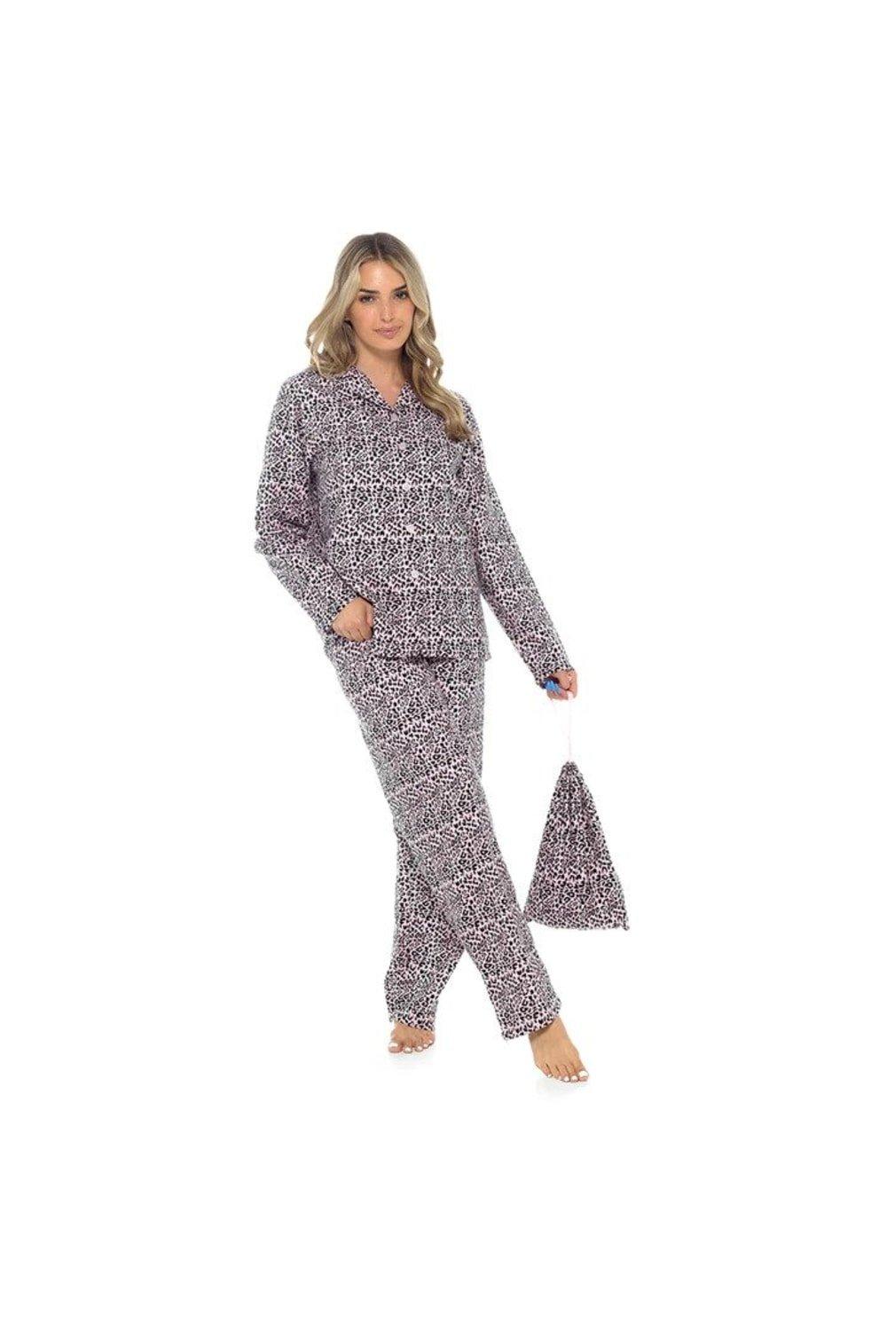 Leopard Print Top & Bottom Pyjamas Set
