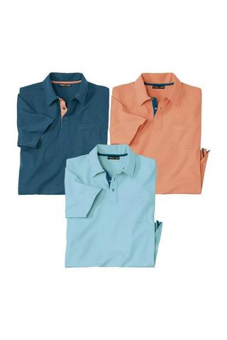 Product Polo Shirt (Pack of 3) Duck Egg Blue