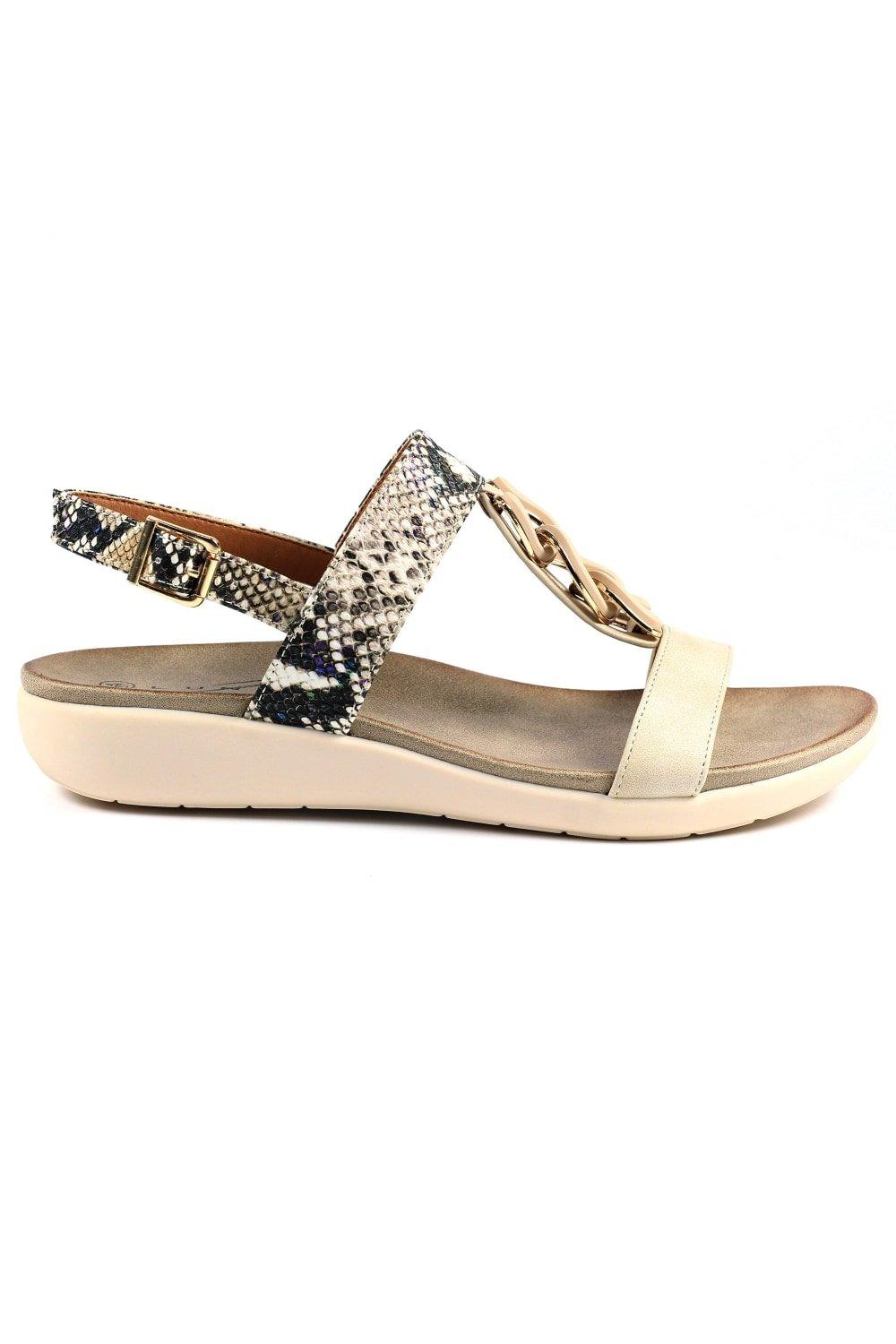 Sandals | Bardon Snake Print Sandals | Lunar