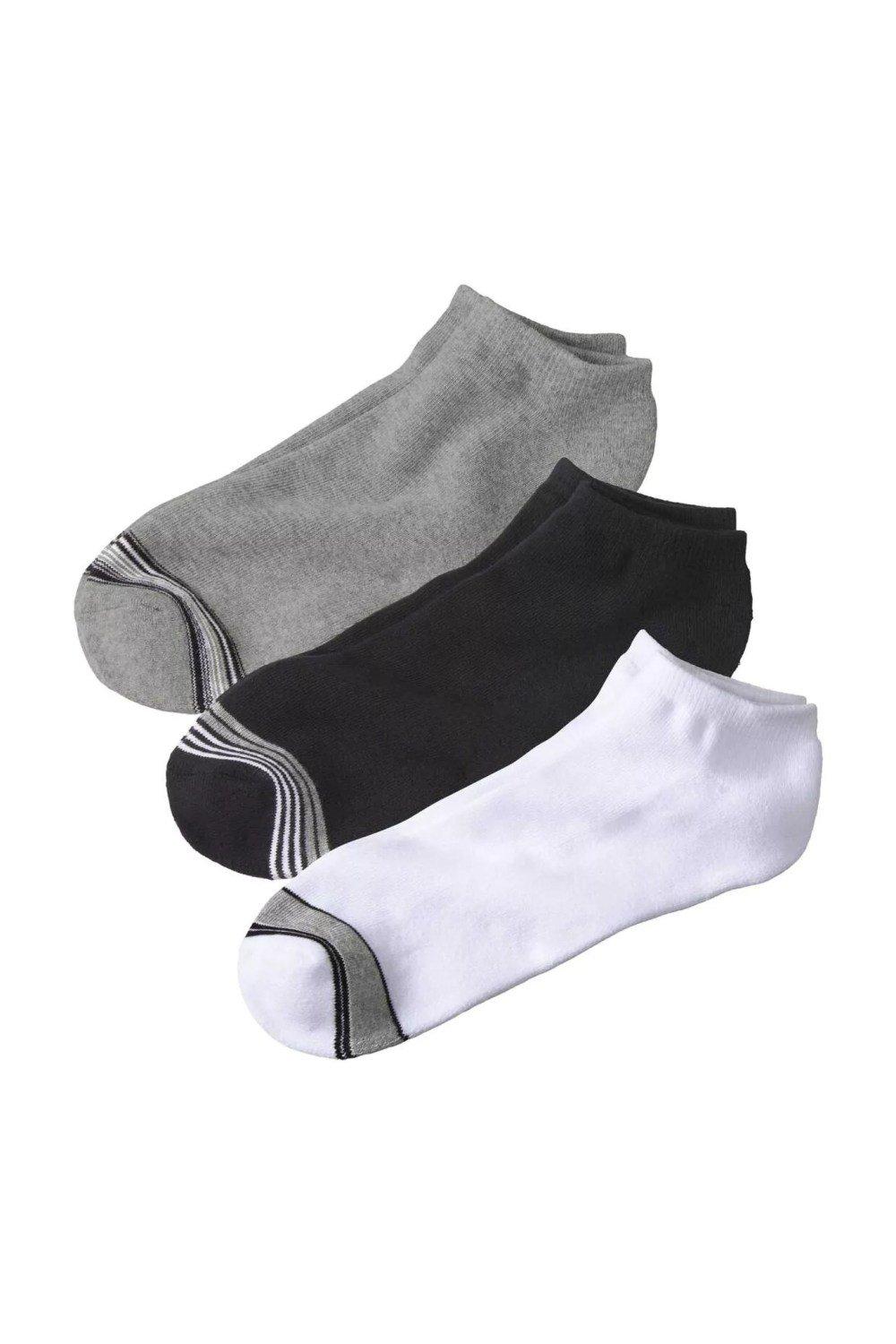 Contrast Striped Trainer Socks (Pack of 3)