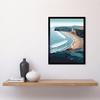 Artery8 Wall Art Print Rhossili Bay Cliffs Over Beach Coastal Landscape Art Framed thumbnail 2