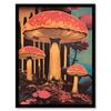 Artery8 Vintage Mushroom Aesthetic Earthy Forest Screenprint Cep Kitchen Art Print Framed Poster Wall Decor 12x16 inch thumbnail 1