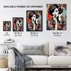 Artery8 Wall Art Print Femme Fatale Beauty Portrait Oil Painting Woman In Floral Fashion Vibrant Colourful Bold Pop Art Modern Painting Art Framed thumbnail 3