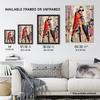 Artery8 Wall Art Print New York Fashion Advert Picture Collage Artwork Woman Colour Fashion Stands Out In Grey City Vibrant Colourful Bold Pop Art Modern Painting Art Framed thumbnail 3