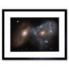 Artery8 Wall Art Print Hubble Space Astronomy ARP 143 Cosmic Battle In A Spectacular Collision Between Two Galaxies The Blue Star-Forming Spiral NGC 2445 And NGC 2444 Artwork Framed 9X7 Inch thumbnail 1