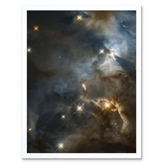 Artery8 Hubble Space Telescope Image Serpens Nebula HBC 672 Orange Blue Stellar Nursery Sun Star Bat Shadow Interstellar Dust Cloud Art Print Framed Poster Wall Decor 1