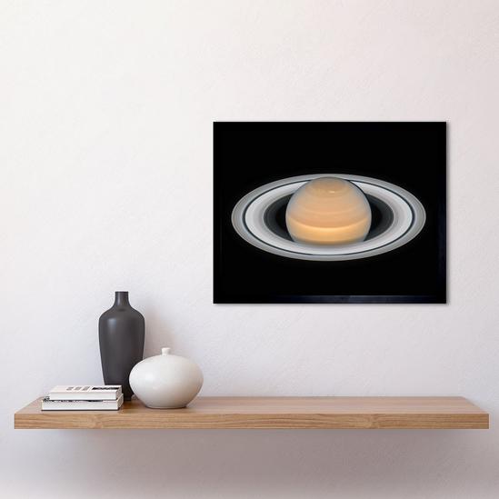 Artery8 Wall Art Print Hubble Space Astronomy Saturn Opposition 2018 Portrait Of Opulent Ring World Solar System Gas Giant Planet Art Framed 2