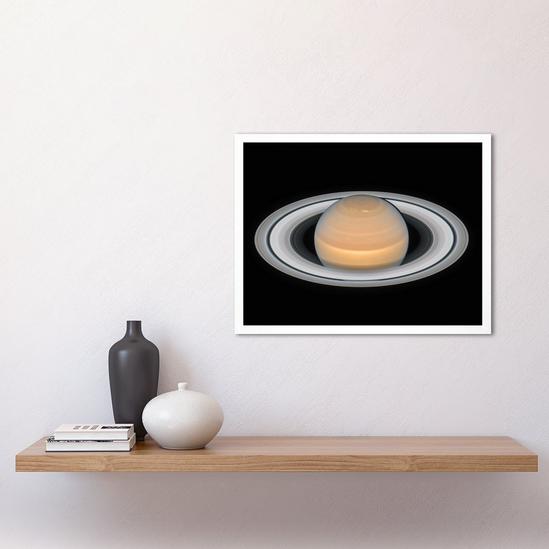 Artery8 Hubble Space Telescope Image Saturn Opposition 2018 Portrait Of Opulent Ring World Solar System Gas Giant Planet Art Print Framed Poster Wall Decor 2