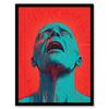 Artery8 Cyan Nightmares By Lionel Davis Duotone Conceptual Pain Bright Bold Artwork Painting Art Print Framed Poster Wall Decor thumbnail 1
