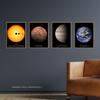 Artery8 Pack of 4 NASA Our Solar System The Sun and Planets Size Comparison Mars Earth Jupiter Images Unframed Wall Art Living Room Prints Set thumbnail 2