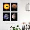 Artery8 Wall Art Print Pack of 4 NASA Our Solar System The Sun and Planets Size Comparison Mars Earth Jupiter Images Living Room s Set thumbnail 3