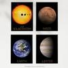 Artery8 Wall Art Print Pack of 4 NASA Our Solar System The Sun and Planets Size Comparison Mars Earth Jupiter Images Living Room s Set thumbnail 5
