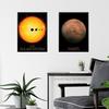 Artery8 Pack of 4 NASA Our Solar System The Sun and Planets Size Comparison Mars Earth Jupiter Images Unframed Wall Art Living Room Prints Set thumbnail 6