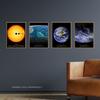 Artery8 Wall Art Print Pack of 4 NASA Our Solar System The Sun and Planet Earth Images from Space ISS Blue Marble Living Room s Set thumbnail 2