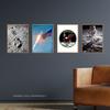 Artery8 Wall Art Print Pack of 4 NASA Spaceship Apollo 11 Mission Moon Landing 50th Anniversary Astronaut Aldrin Armstrong Boot Living Room s Set thumbnail 2