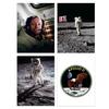 Artery8 Wall Art Print Pack of 4 NASA Space Apollo 11 Mission Emblem Moon Landing 50th Anniversary Astronaut Neil Armstrong Buzz Aldrin Living Room s Set thumbnail 1