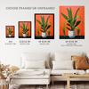 Wee Blue Coo Wall Art Print Striking Snake Plant Bright Orange Green Living Room Framed thumbnail 3