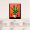 Wee Blue Coo Wall Art Print Striking Snake Plant Bright Orange Green Living Room Framed thumbnail 4