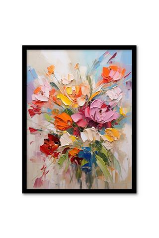 Product Wall Art Print Wildflower Explosion Bright Floral Living Room Framed Multi