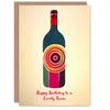 Artery8 Nana Happy Birthday Card Fun Funky Wine Bottle Party Red White For Her Greeting Card thumbnail 1