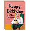 Artery8 Happy Birthday Card to a Fantastic Husband Grumpy Man Cake Fun Funny Humour thumbnail 1