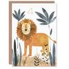 Artery8 4th Birthday Card Cute Jungle Lion Fun Drawing Kids Age 4 Year Old Child For Son Daughter Girl Boy Happy Card thumbnail 1