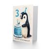 Artery8 3rd Birthday Card Cute Baby Penguin Cake Cartoon Kids Age 3 Year Old Child For Son Daughter Girl Boy Happy Card thumbnail 2