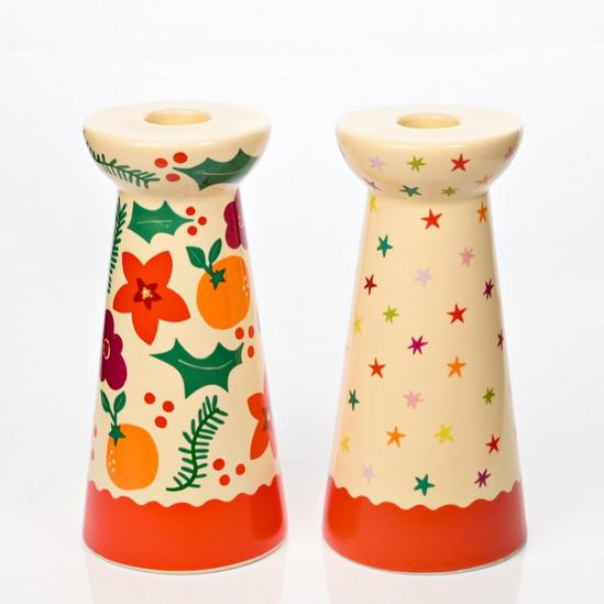 Raspberry Blossom Set of 2 Candles Holders 2