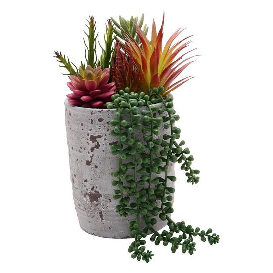 Country Living Artificial Succulent Plant Trailing in a White Pot 1