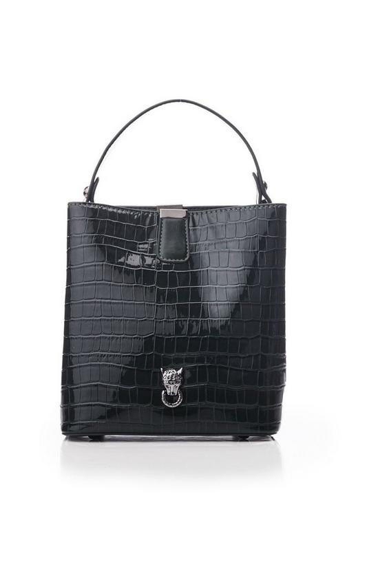 Moda In Pelle 'Adriana Bag' Patent Mocc Croc Shoulder Bag 1