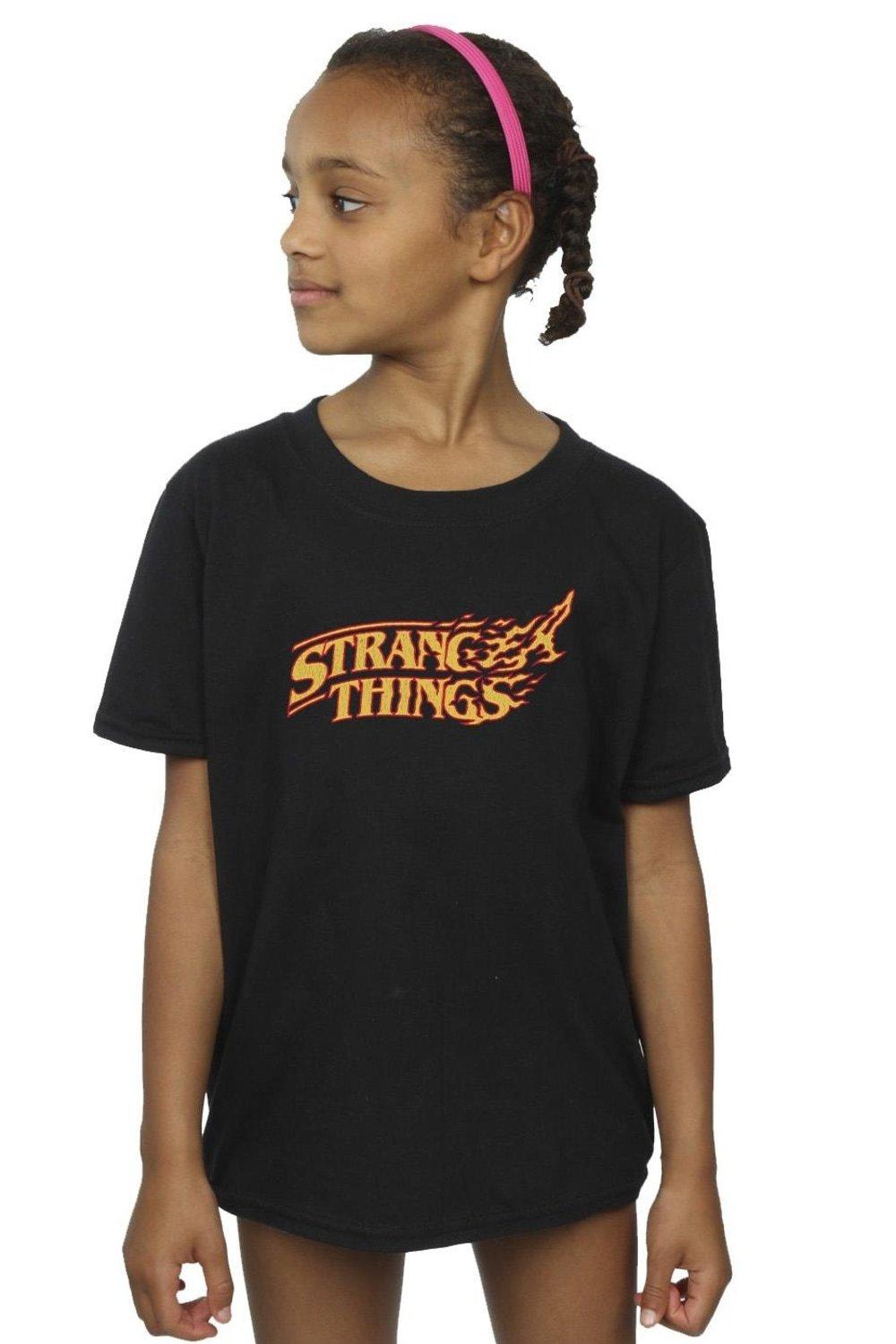 Stranger Things Logo Breaking Cotton T-Shirt