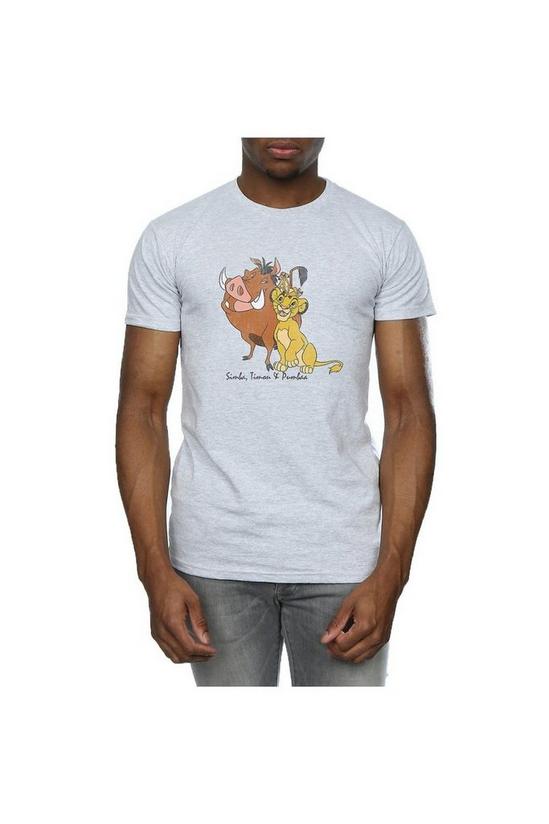 The Lion King Classic Simba Timon & Pumba Heather T-Shirt 2