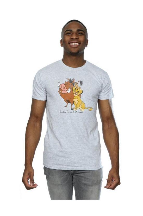 The Lion King Classic Simba Timon & Pumba Heather T-Shirt 4