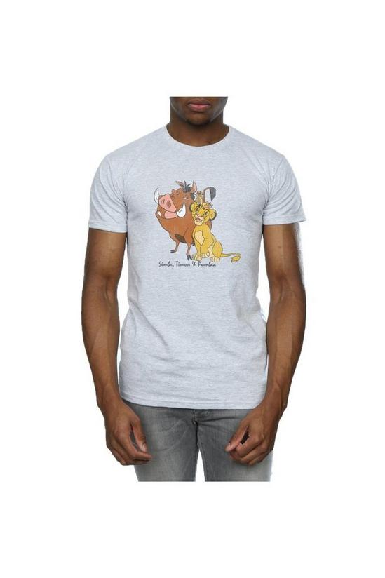 The Lion King Classic Simba Timon & Pumba Heather T-Shirt 5