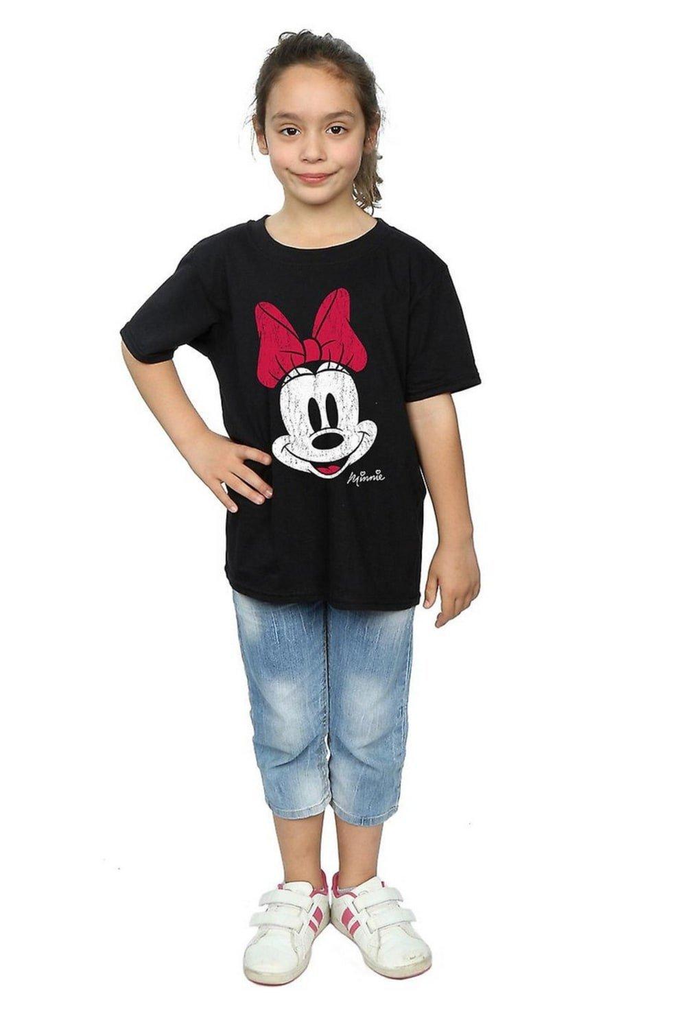 Minnie Mouse Face Cotton T-Shirt