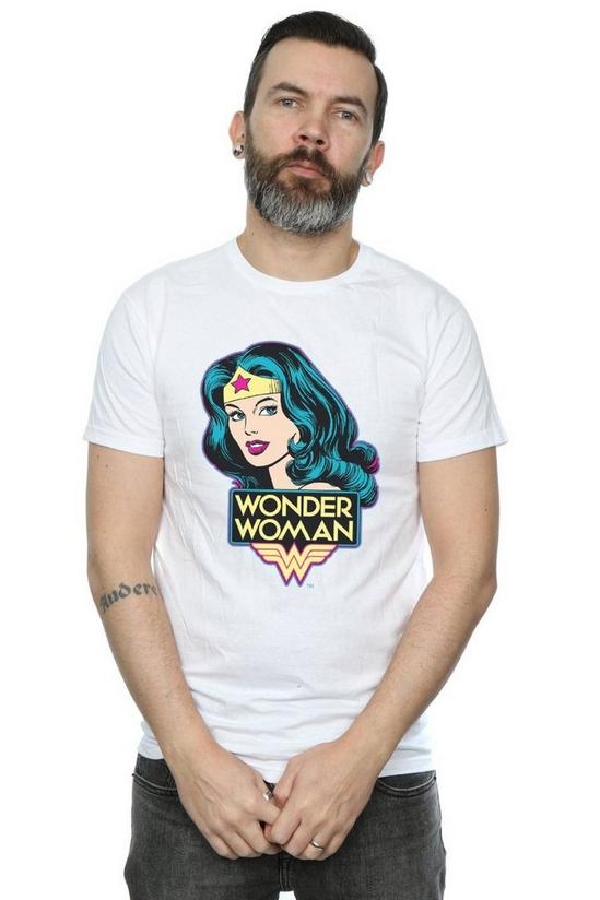 Wonder Woman Head Cotton T-Shirt 1