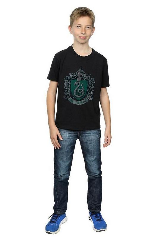 Harry Potter Slytherin Distressed Cotton T-Shirt 1