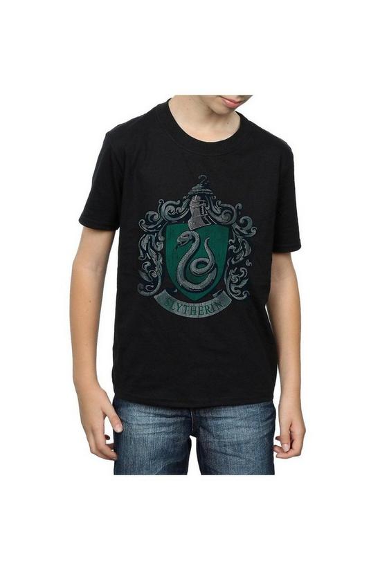 Harry Potter Slytherin Distressed Cotton T-Shirt 2