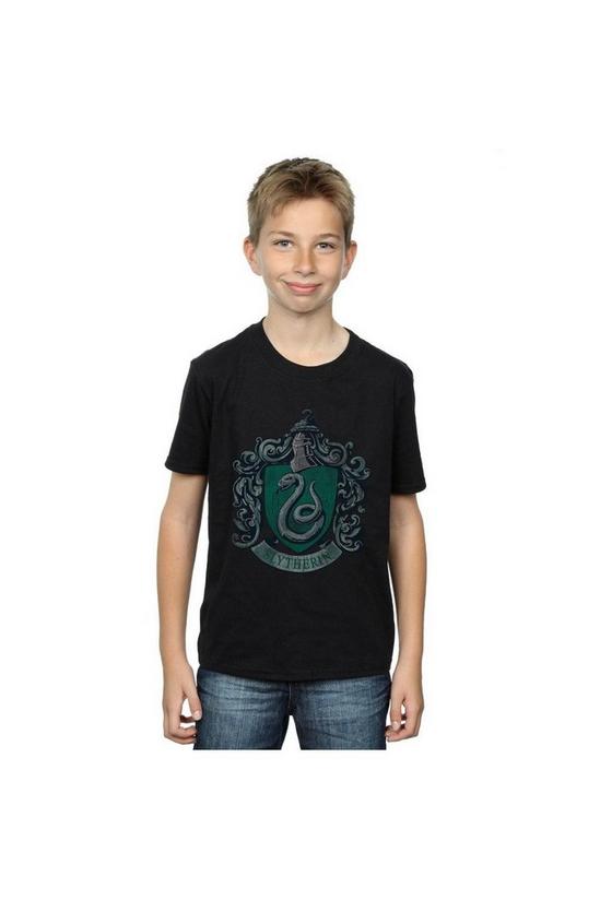 Harry Potter Slytherin Distressed Cotton T-Shirt 4