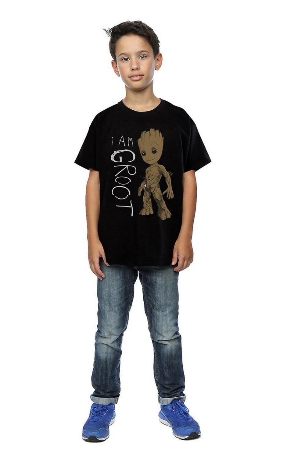 I Am Groot Scribble Cotton T-Shirt