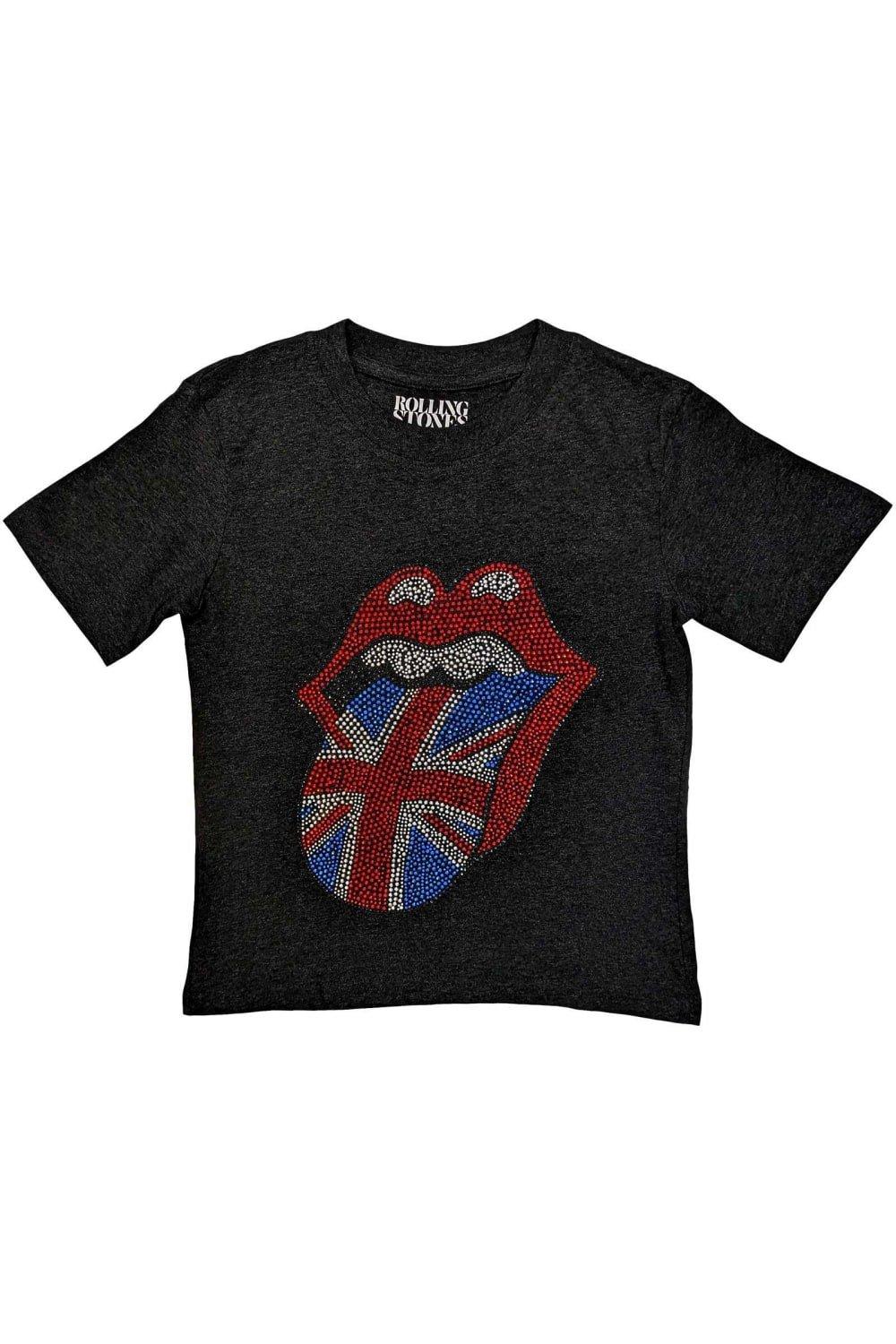 British Tongue Embellished T-Shirt