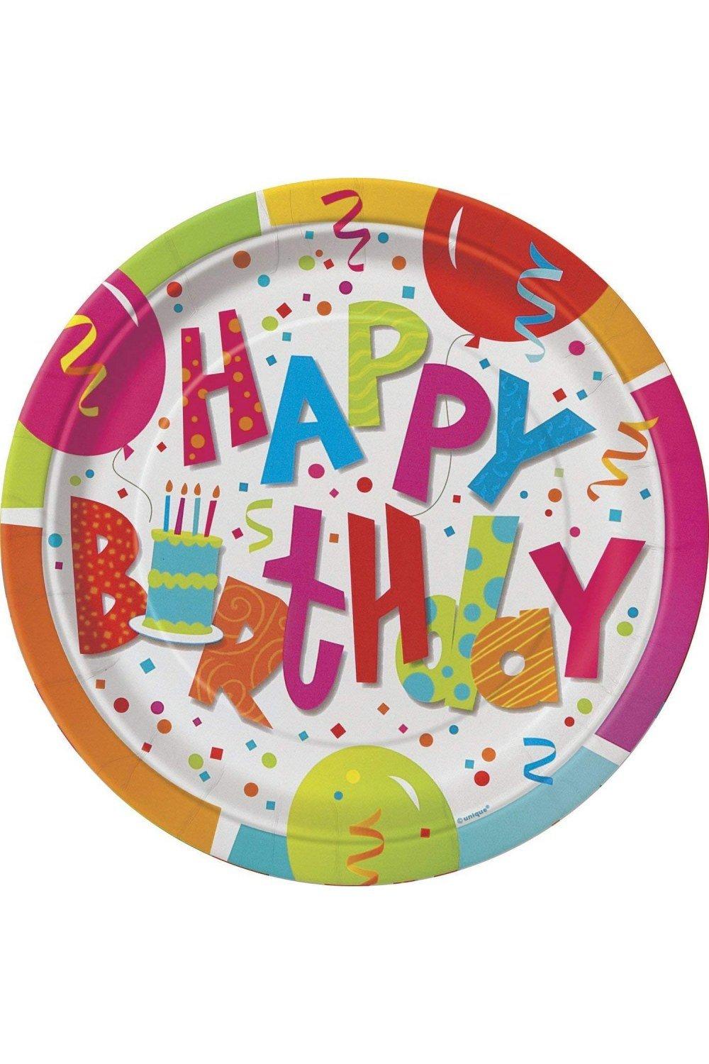 Party Decorations | Jamboree Happy Birthday Party Plates (Pack of 8 ...