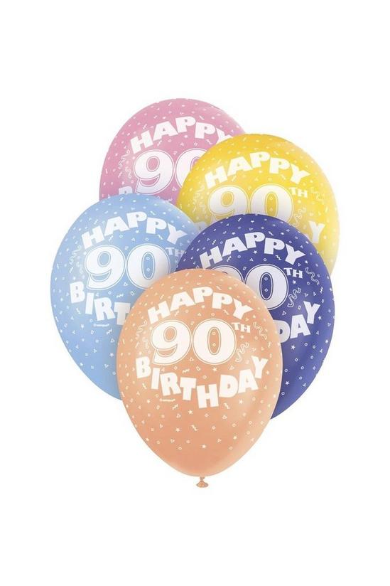 Unique Party Latex Pearlised 90th Balloons 1