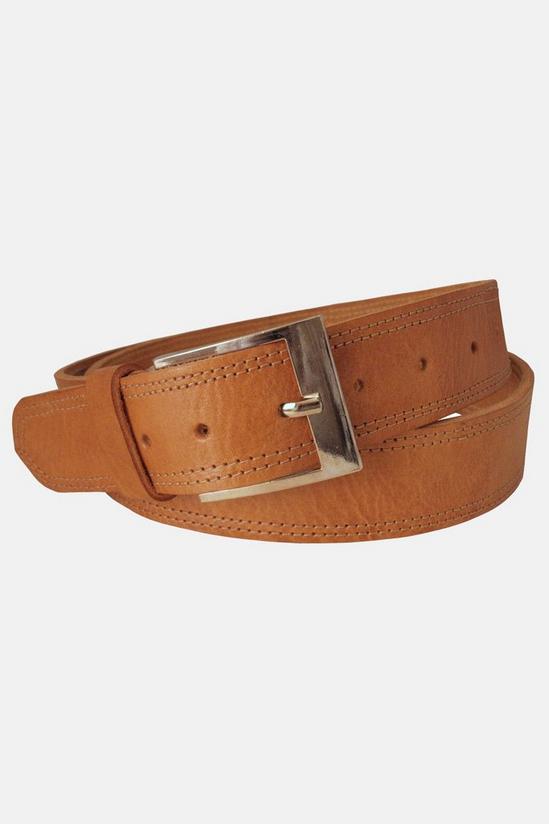Berber Leather Women's Stitched Genuine Leather Belt 1
