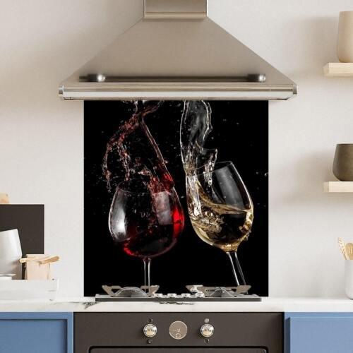 Premium 70 x 75cm 6mm Glass Wine Glasses Kitchen Splashback Toughened Various Sizes