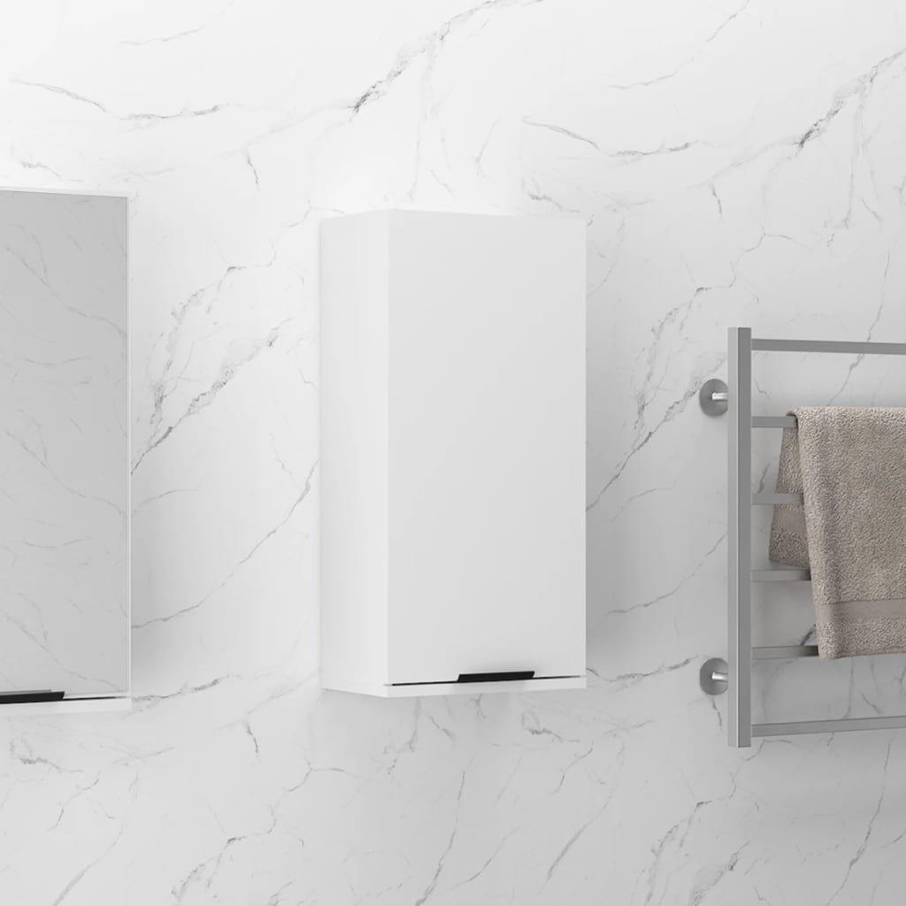 Wall-mounted Bathroom Cabinet High Gloss White 32x20x67 cm