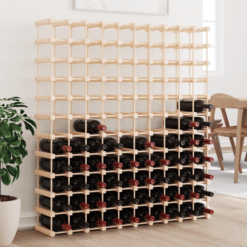 Wine Rack for 120 Bottles 112.5x23x123.5 cm Solid Wood Pine