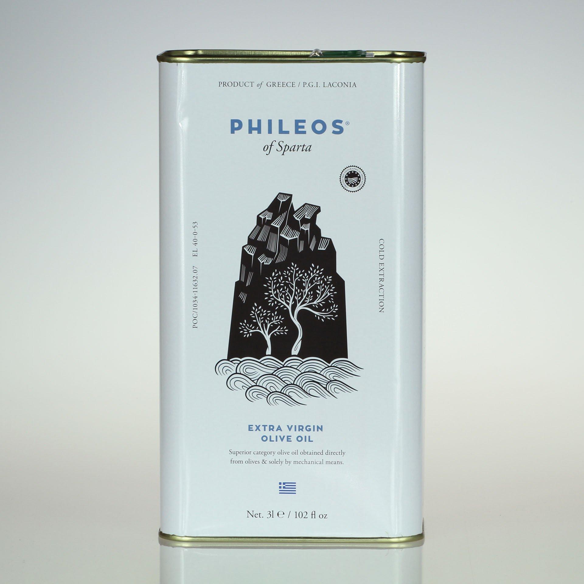 Extra Virgin Olive Oil Phileos of Sparta from Greece  3 l Can