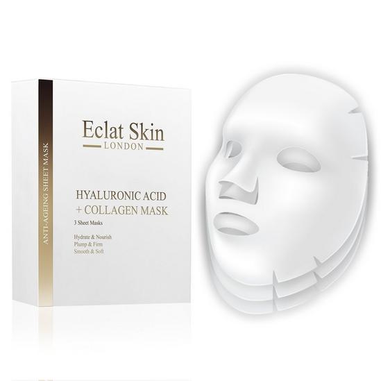 Eclat Skin London EGF Cell Effect Day Moisturiser 50ml+EGF Cell Effect Night Moisturiser 50ml + Hyaluronic Acid & Collagen Mask 3 4