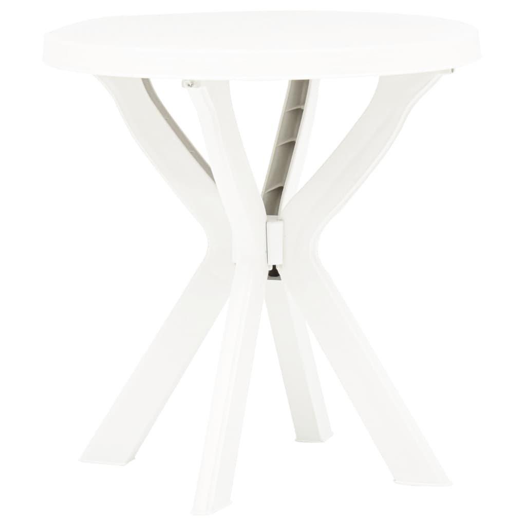 Bistro Table White A~70 cm Plastic